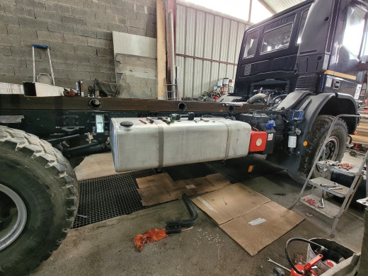 Mise en place du réservoir de 400L