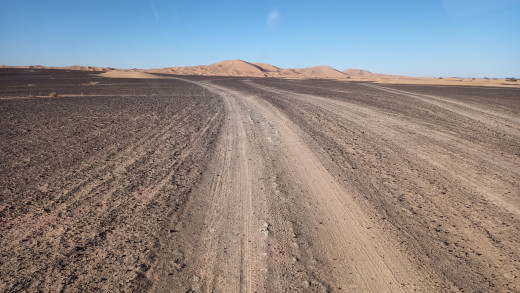 Surr les pistes pour aller sur Merzouga.