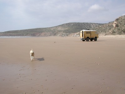 sur une autre plage dans une crique encore plus au sud