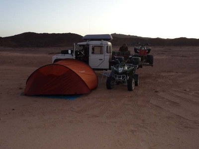 Le campement avec confort moyen
