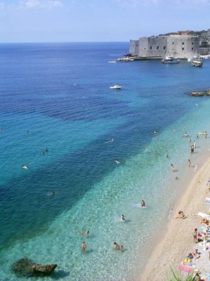 l'eau est chaude à Dubrovnik c'est vrai mais plus haut c'est pas toujours le cas.