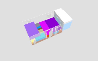 Version nuit avec les lits