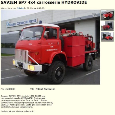 Saviem SP7 4x4 Pompier