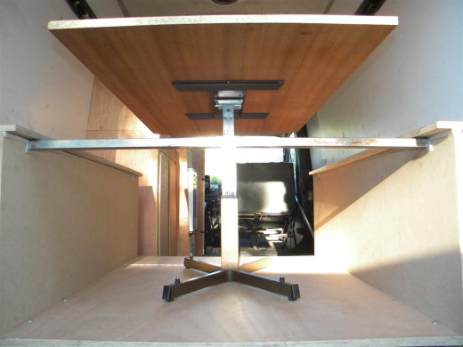 j'ai tester un petit chemin avec la table abaissée, qui "force" sur les barres, celles-ci n'ont pas bouger ...