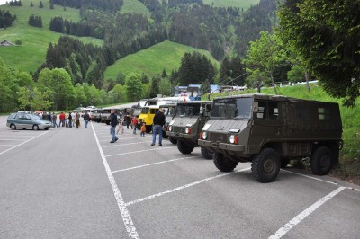 17 véhicules dont un Haflinger, 1 Land 110, 1 VW Iltis