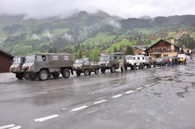 Après quelques heures dans les pâturages, arrivée aux Diablerets avant de repartir pour encore 2 heures de plaisir sous la douche et des chemins parfaits pour les Pinz.