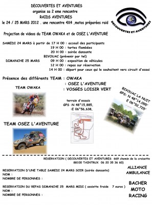 Voila ce que j'organise avec ma petite association