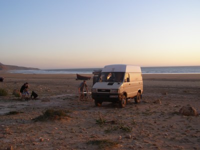 premier bivouac au Maroc