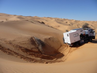 Passage délicat pour un camion, mais aussi pour un 4x4 mal maitrisé