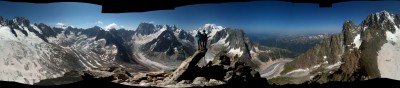 sommet de l'aiguille du Moine, massif du Mont-Blanc, Chamonix.
