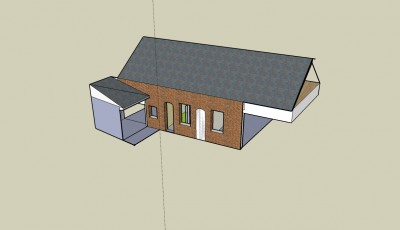 La moitié de ma maison, il en reste autant, mais à 2 pour l'instant on va s'occuper de ça...