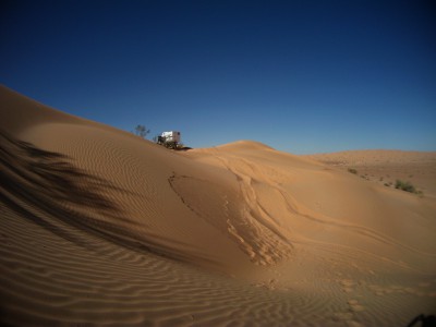 Ici l'Iveco a du trouver un autre chemin après le passage du Man