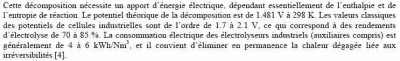 rendement d'une électrolyse