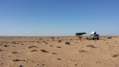 Bivouac sur une piste du Sahara Occidental