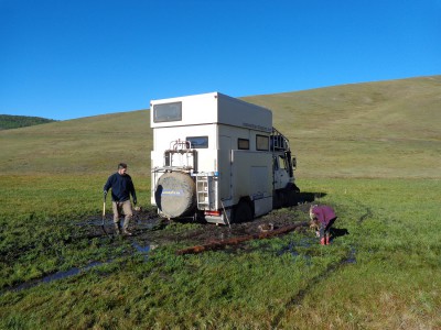 embourbement en Mongolie