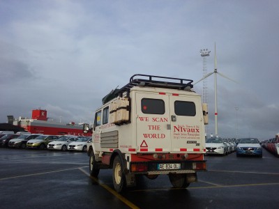 Bremach sur le départ au port de Zeebrugge 15 janvier 2016