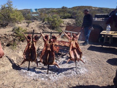 Asado avec le club land Rover sur une plage de la péninsule Valdes