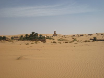 Arrivée par l'oued..L'ancienne Chinguetti
