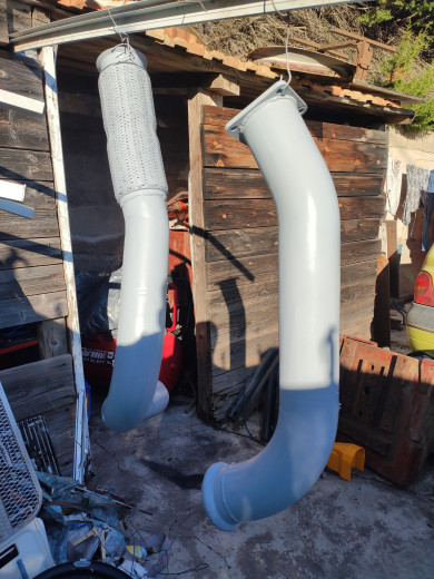 Sablage de l échappement, peinture haut température