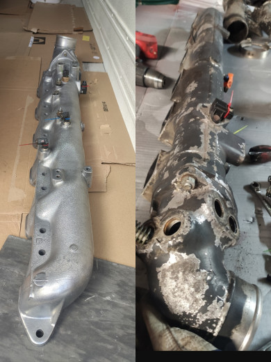 Avant Après cette fois si à la brosse métallique